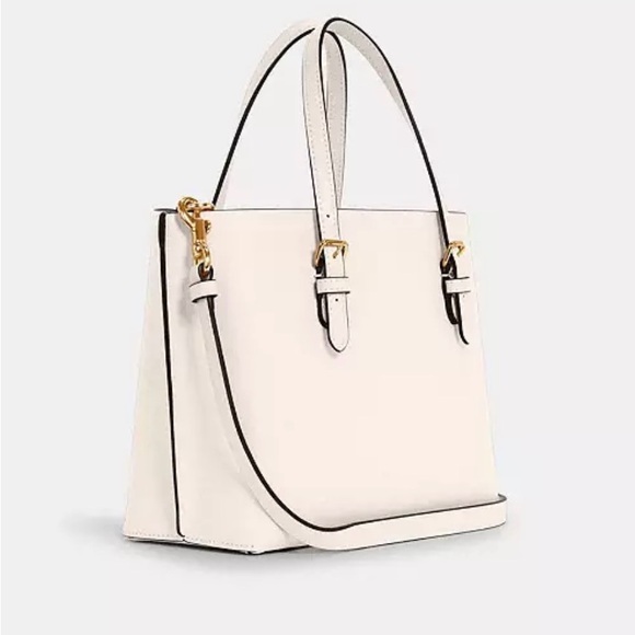 Coach Mollie 25 tote bag in chalk off white with charm - Picture 8 of 12